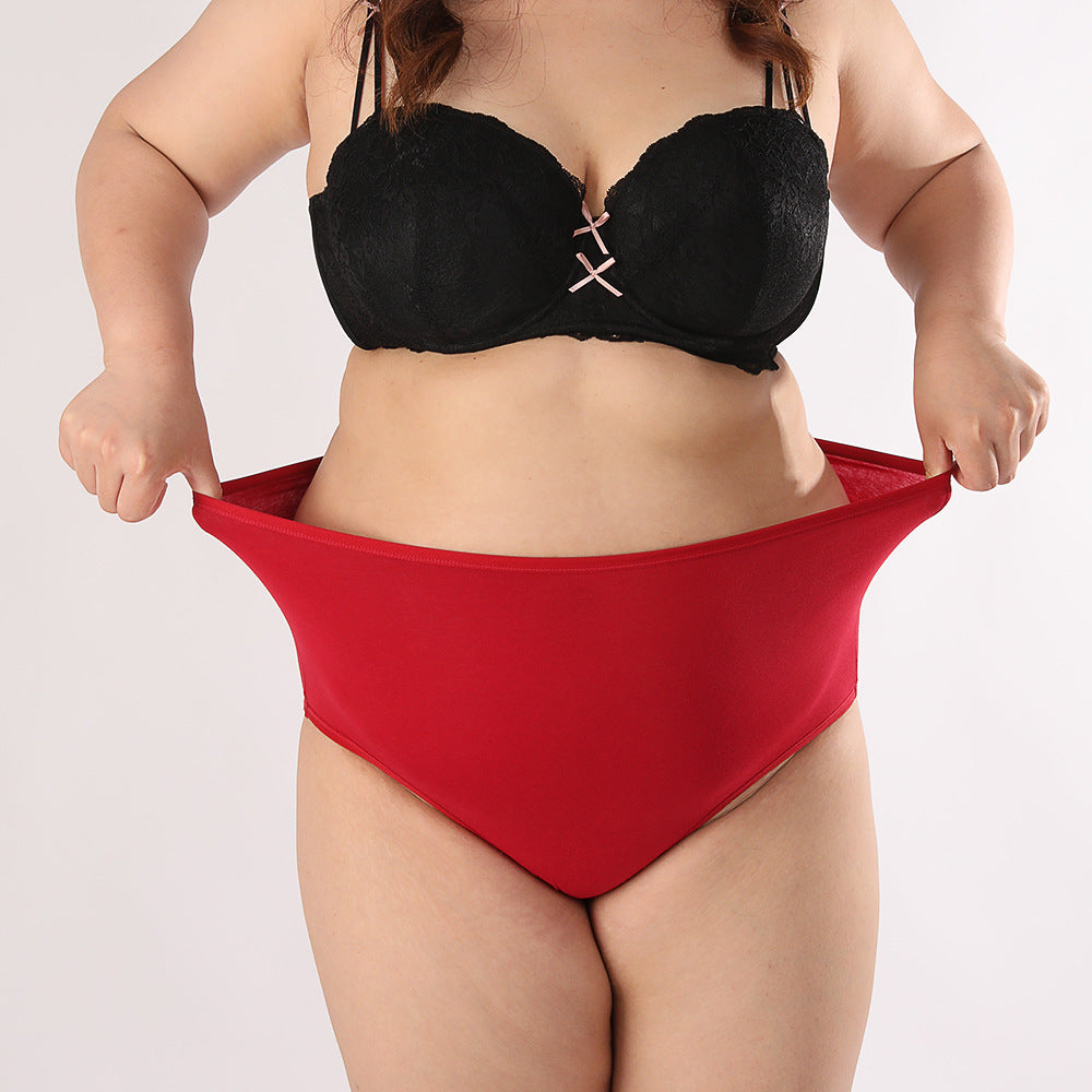 Freedombeauty | High Waist Large Size Ladies' Underwear Pure Cotton 150.00kg Can Wear Full Sheath Breathable Safety Briefs