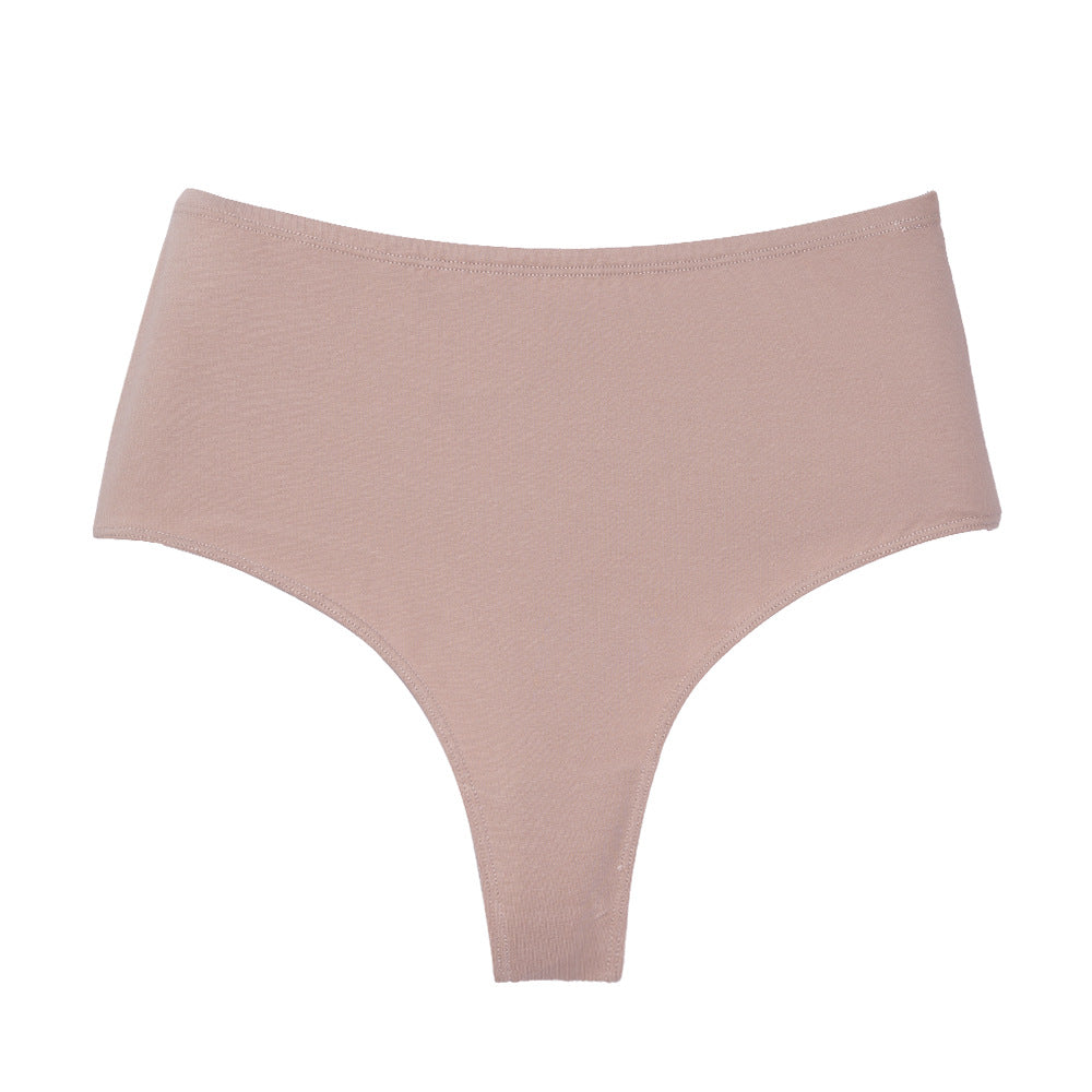 Freedombeauty | Women's Cotton Underwear plus Size High Waist Invisible G-string Breathable High Elastic High Slit Non-Khaki Crotch Briefs in Stock