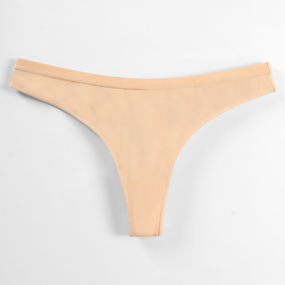 Freedombeauty | European Size Women's 100% Cotton Briefs Youth Sexy Thong Invisible Bikini Combed Cotton Support Briefs in Stock