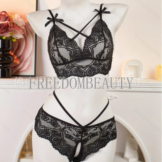 Freedombeauty | New Hollow Charm Temptation Sexy Lace Sling Stretch Beauty Back Suit Exquisite