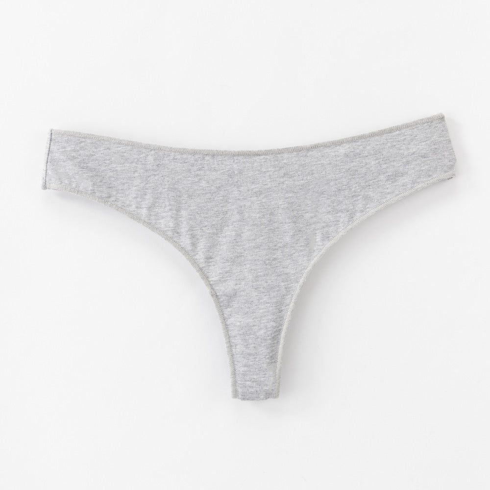 Freedombeauty | Women's Cotton Underwear European and American T-Back Sexy Low Waist Invisible Briefs in Stock