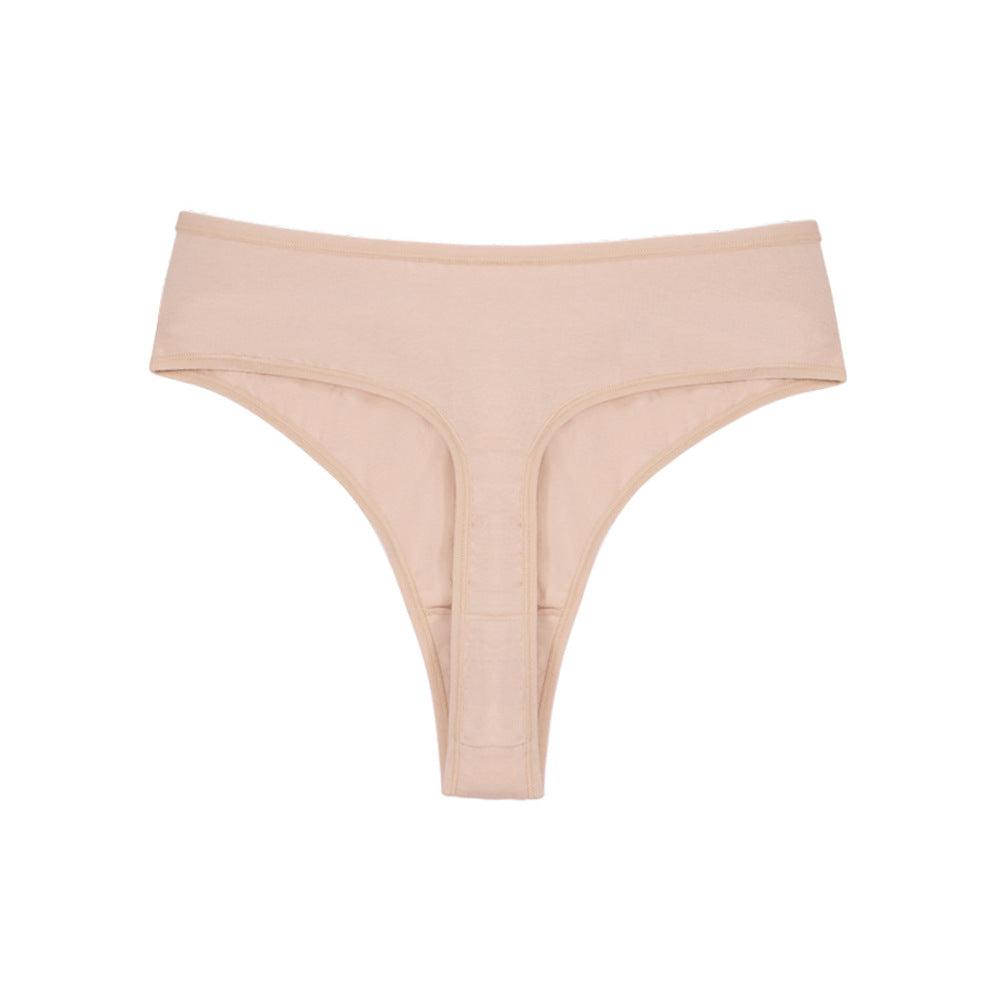 Freedombeauty | plus Size Cotton Underwear Girls' Invisible High Waist Brazilian Panties Breathable Crotch High Slit Briefs Delivery Supported