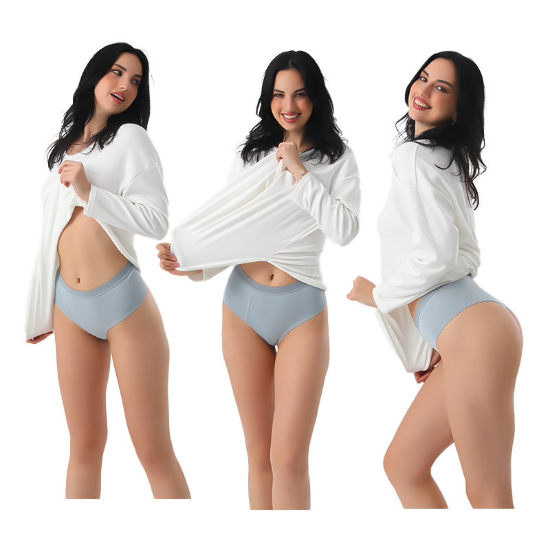 Freedombeauty | Sexy Panties Cotton Women's Briefs 40 Combed Cotton plus Size High Waist Girls' Shorts Comfortable