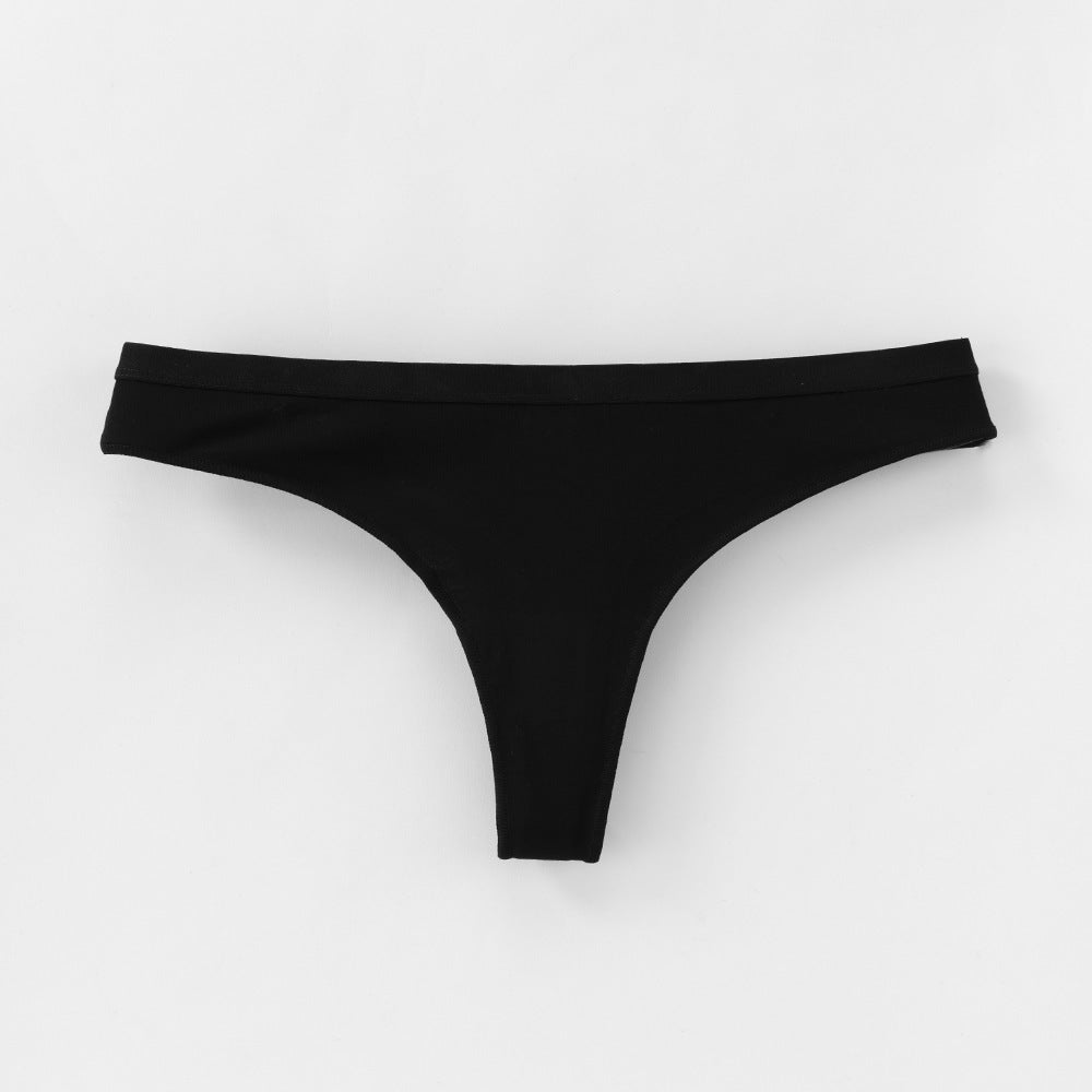 Freedombeauty | European Size Women's 100% Cotton Briefs Youth Sexy Thong Invisible Bikini Combed Cotton Support Briefs in Stock