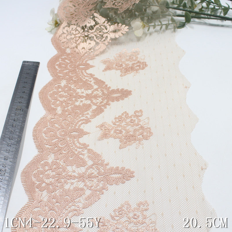 freedombeauty|Skin Tone Single-Sided French Classical Pattern Embroidery Lace Trim Curtain Sofa Cushion Lace Trim DIY Accessories