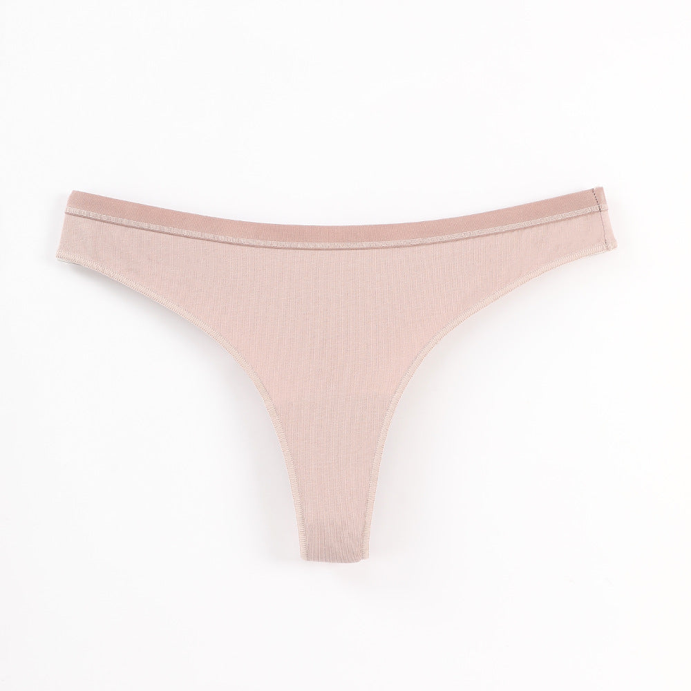 Freedombeauty | European Size Women's 100% Cotton Briefs Youth Sexy Thong Invisible Bikini Combed Cotton Support Briefs in Stock