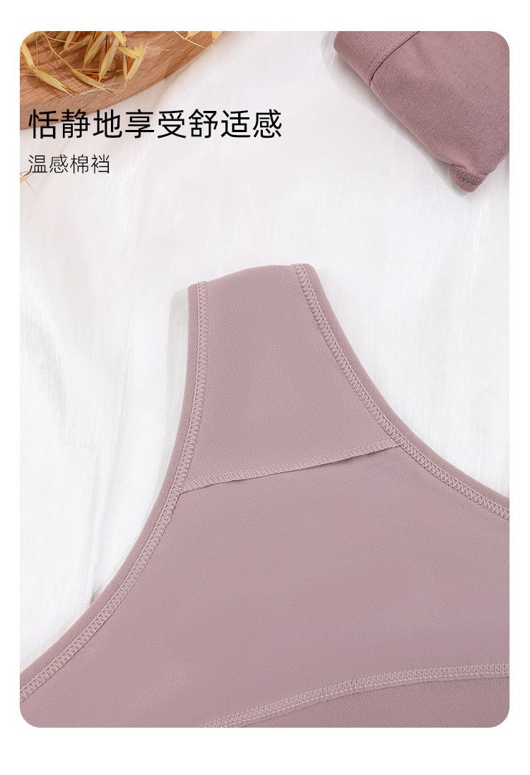 Freedombeauty | Solid Color plus Size Underwear Women's Cotton European and American T-Back Sexy Seamless Breathable Pure Desire Women's Briefs