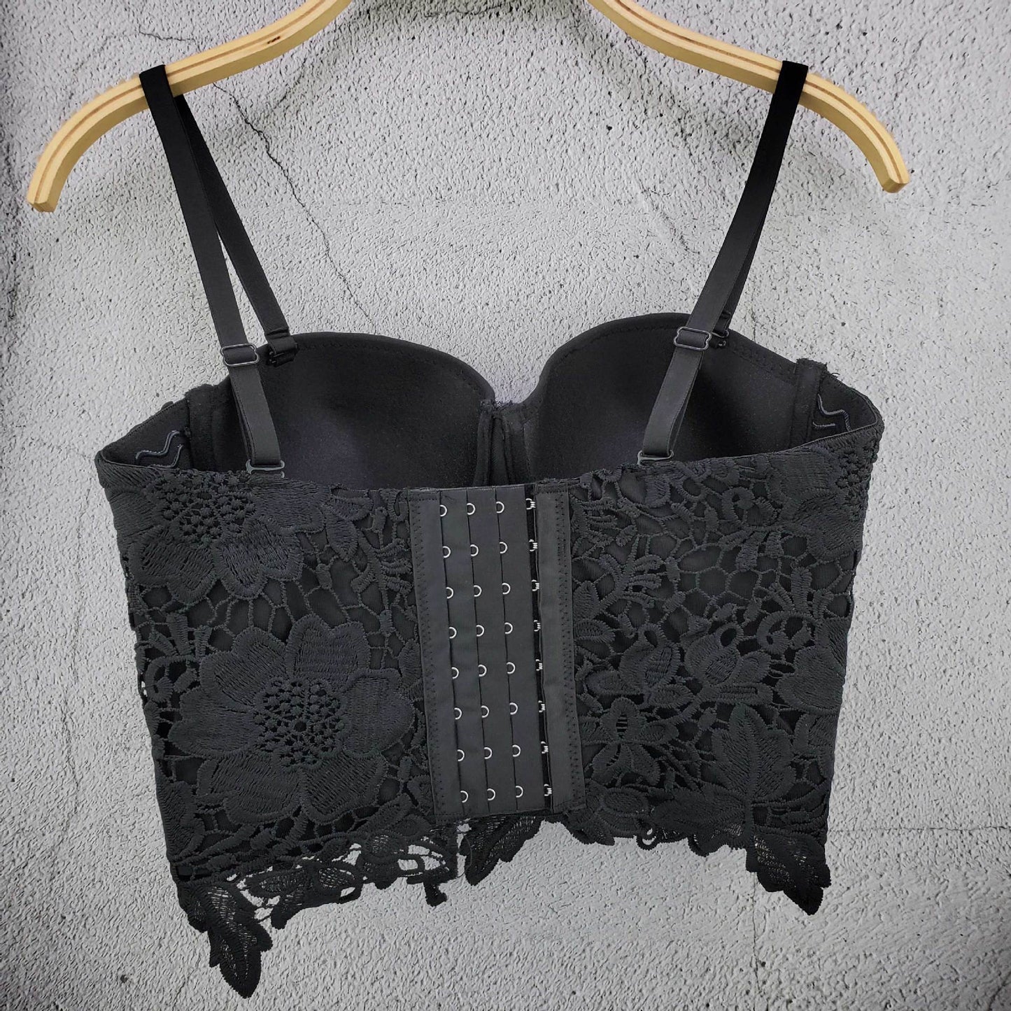 FREEDOMBEAUTY | Single-piece embroidered short slim-fitting one-year-old embroidered corset women's clothing transparent versatile tube top ruffle edge sexy celebrity style