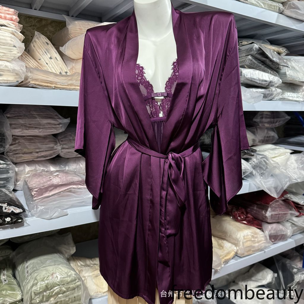 Freedombeauty | 7050 nightgown, basic bridal nightgown, large cuffs