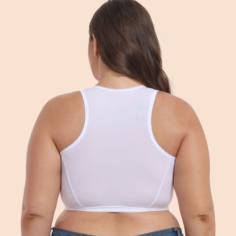 Freedombeauty | European and American Style Lace Front Closure Bra Wireless plus Size Underwear Comfortable Plump Girls Bra 200.00kg Sleep 6XL
