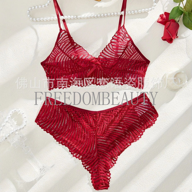 Freedombeauty | Thin Sexy Lace Push up Small Breasts No Fashion Pure Desire Style Sexy Sexy Suit Tight