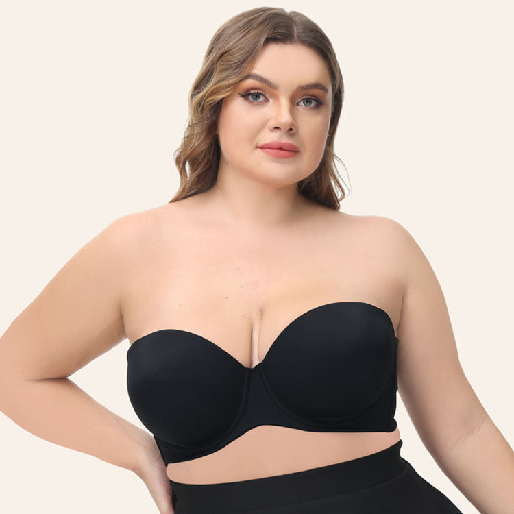 Freedombeauty | Silicone-Free Thin Cup European and American plus Size Non-Slip Bra Tube Top Underwear Wedding Bra Versatile Bcdefg