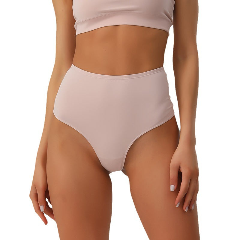Freedombeauty | Women's Cotton Underwear plus Size High Waist Invisible G-string Breathable High Elastic High Slit Non-Khaki Crotch Briefs in Stock