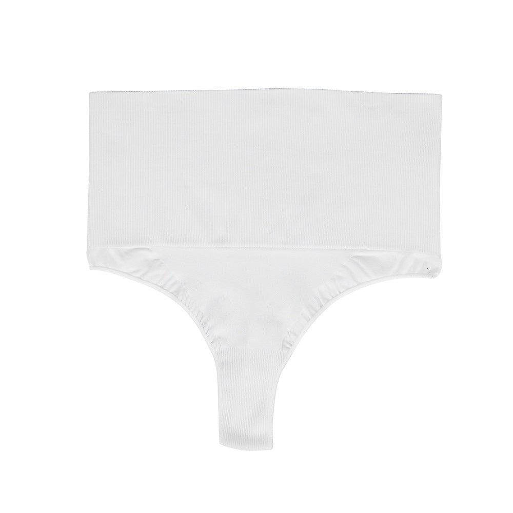 Freedombeauty | New Ultra High Waist Belly Contracting Seamless Underwear Women's Nylon T-Back Sexy Seamless Solid Color plus Size