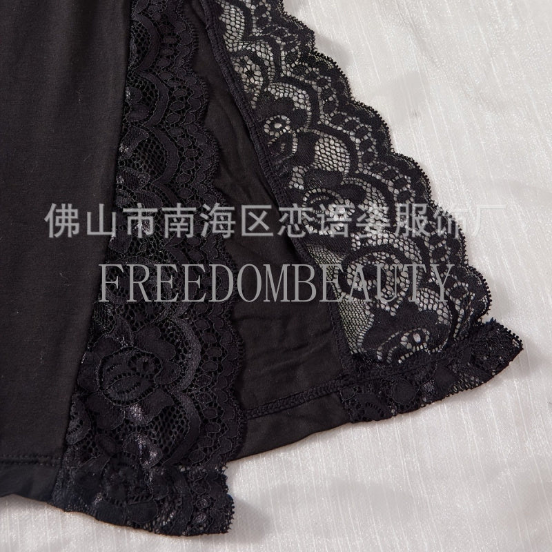 Freedombeauty | Sexy Lingerie Modal Split Sexy Fashion Charm Pure Desire Style Pajamas Bud