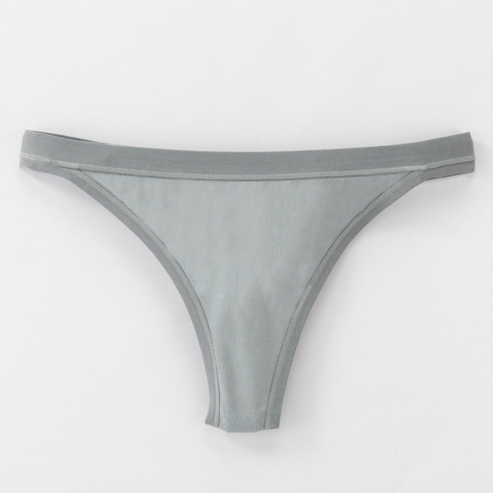 Freedombeauty | Customized 123 Sexy Cotton Underwear 40S Combed Cotton T-Back Breathable Comfortable Low Waist Underwear for Women