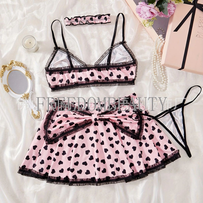 Freedombeauty | Sexy Lingerie Sexy Sexy Nightdress Bow Maid Uniform Sexy Sleepwear Cute Maid Suit Free off