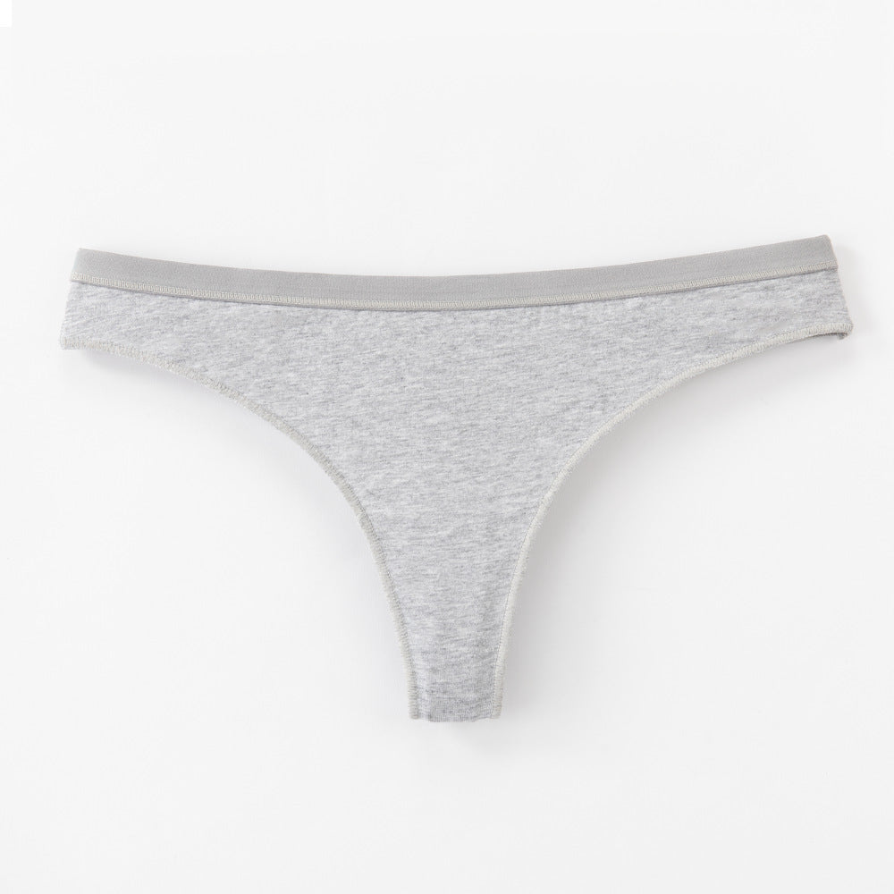 Freedombeauty | European Size Women's 100% Cotton Briefs Youth Sexy Thong Invisible Bikini Combed Cotton Support Briefs in Stock