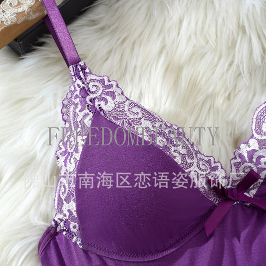 Freedombeauty | Sexy Women's Lingerie Fashion Sexy Charm Temptation Sweet Pure Desire Wind Strap Pajamas Nightdress
