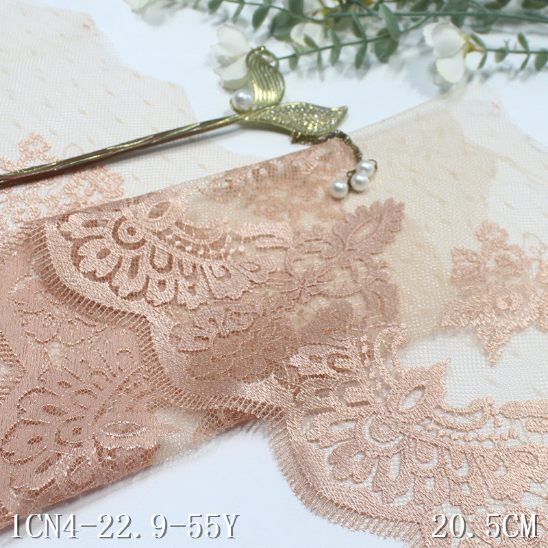 freedombeauty|Skin Tone Single-Sided French Classical Pattern Embroidery Lace Trim Curtain Sofa Cushion Lace Trim DIY Accessories