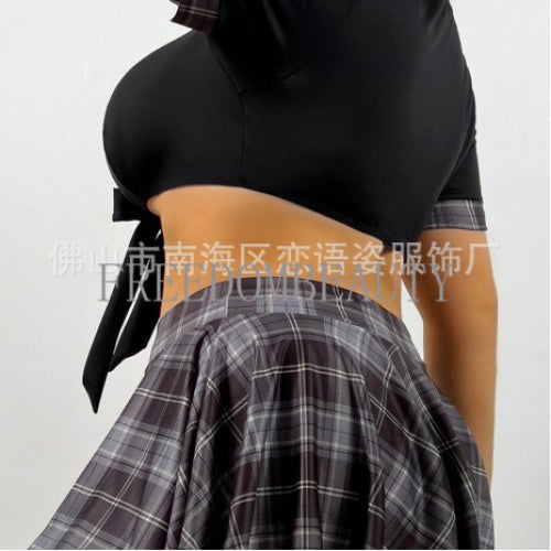 Freedombeauty | Sexy Costume Plaid School Uniform Role Play Exotic Sexy Sleepwear Suit