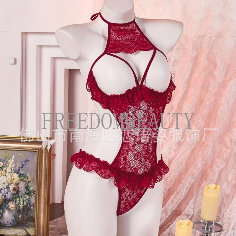 Freedombeauty | Sexy See-through Women's Sexy Sleepwear Sexy Dew Fashion Backless One-Piece Attractive Dress