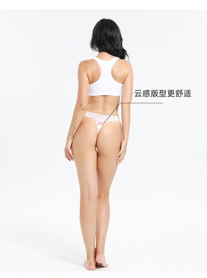 Freedombeauty | New Sexy Lace T-Back Breathable Women's Low-Rise Underwear Cotton Stall Simple and Seamless Briefs