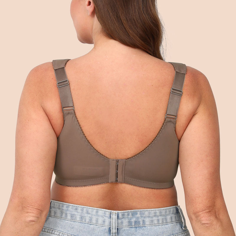 Freedombeauty | Wireless Ultra-Thin 3 Times Wide Shoulder Strap Floral Embroidered plus Size Bra Fat Girl Big Chest Breast Contracting Bra Underwear