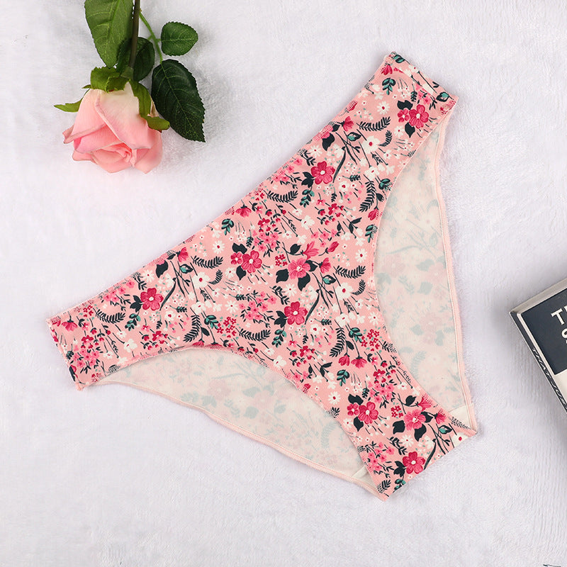 Freedombeauty | plus Size Cotton Women's Underwear Low Waist Briefs Sexy and Invisible T-Back Cotton Knitted Support in Stock