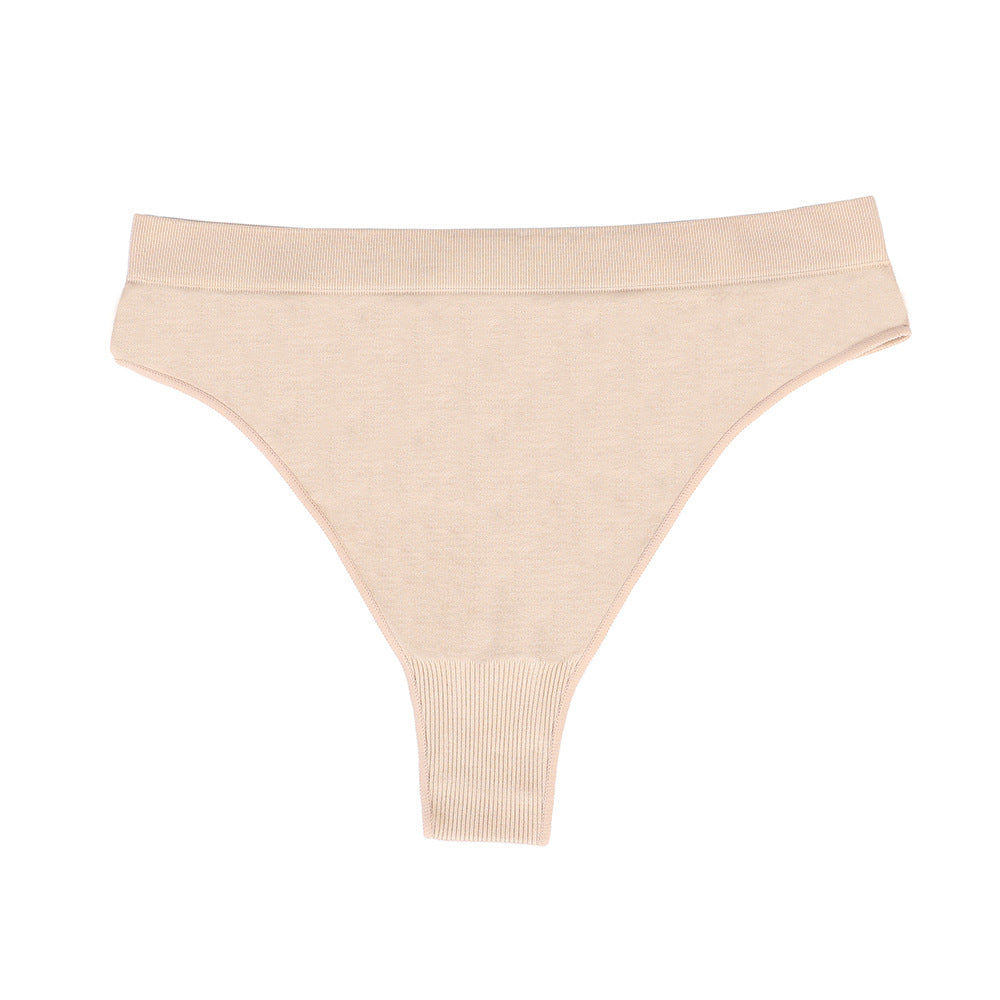 Freedombeauty | New Seamless Underwear Women's Solid Color Sexy Thong High Waist Nylon Summer Women's Underwear