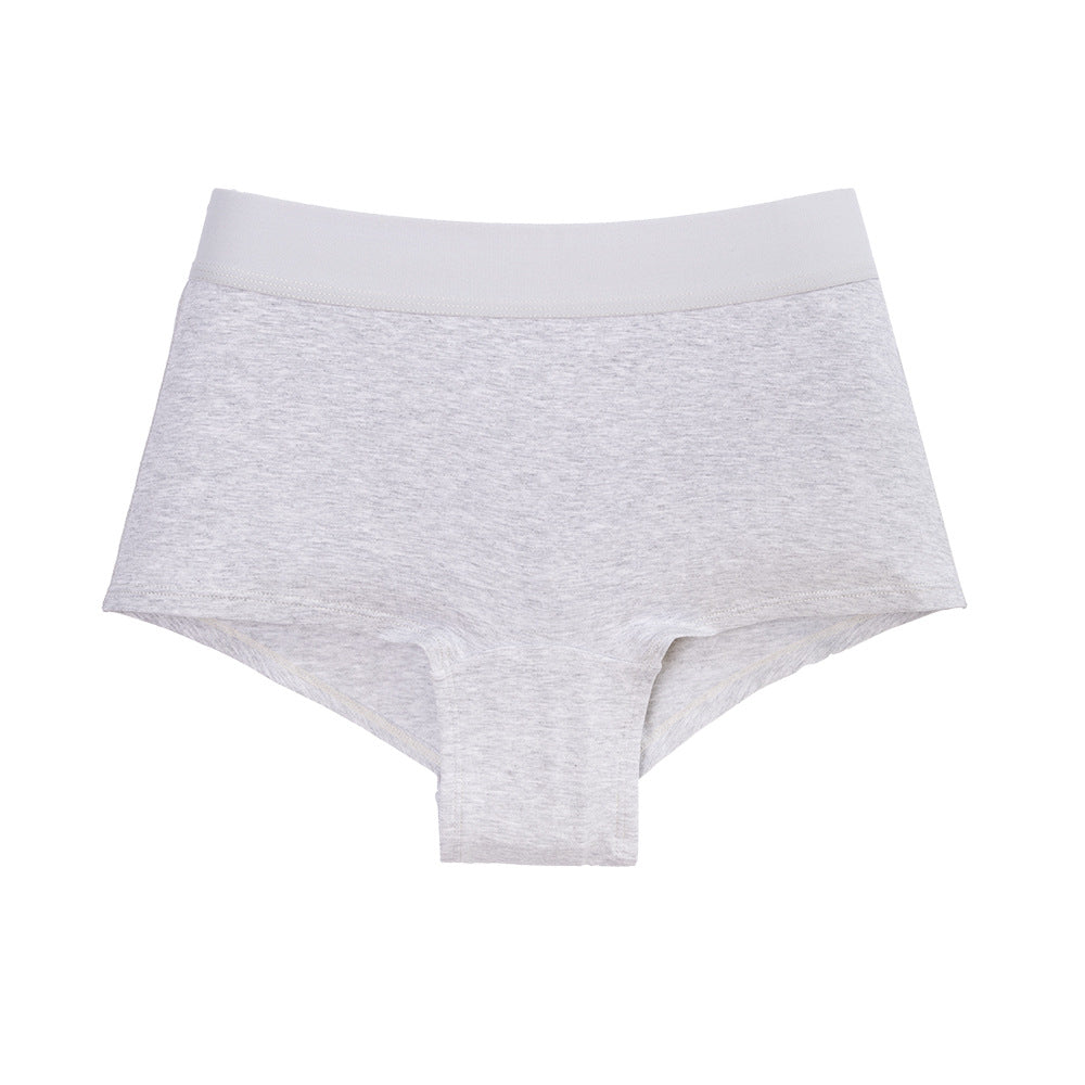 Freedombeauty | plus Size Women's Cotton Underwear Mid Waist Sexy Boxers Breathable Seamless Safety Solid Color in Stock Shorts
