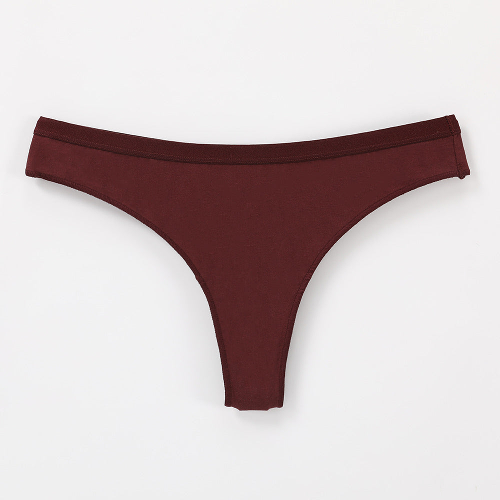 Freedombeauty | 100% Cotton Briefs Young Women Low Waist Sexy T-Back Combed Cotton Women's Briefs in Stock Support