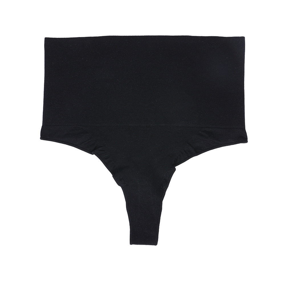 Freedombeauty | New Ultra High Waist Belly Contracting Seamless Underwear Women's Nylon T-Back Sexy Seamless Solid Color plus Size
