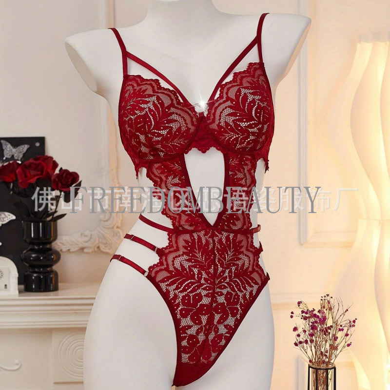 Freedombeauty | Fashion Sexy Stretch Lace Midriff Outfit Design Sweet Pure Style Sexy Jumpsuit