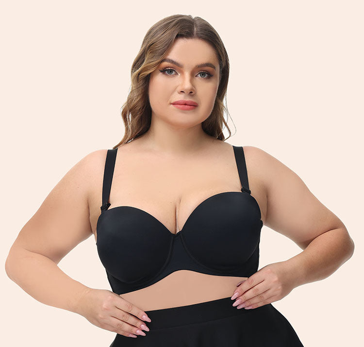 Freedombeauty | Silicone-Free Thin Cup European and American plus Size Non-Slip Bra Tube Top Underwear Wedding Bra Versatile Bcdefg