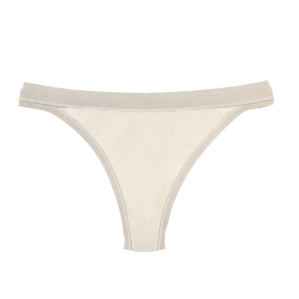 Freedombeauty | Customized 123 Sexy Cotton Underwear 40S Combed Cotton T-Back Breathable Comfortable Low Waist Underwear for Women