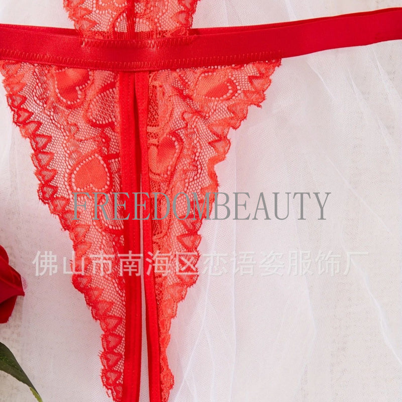 Freedombeauty | New Hot Sale Sweet Lace Fashion Sexy Pure Desire Wind Elastic Sexy Jumpsuit