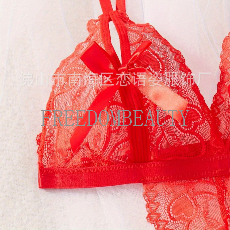 Freedombeauty | New Hot Sale Sweet Lace Fashion Sexy Pure Desire Wind Elastic Sexy Jumpsuit