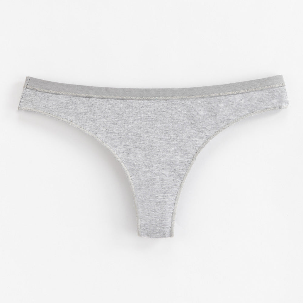 Freedombeauty | 100% Cotton Briefs Young Women Low Waist Sexy T-Back Combed Cotton Women's Briefs in Stock Support