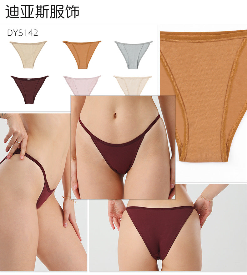 Freedombeauty | Customized Women's Underwear Bikini Combed Cotton Low Waist T-Back Sexy Source Shorts