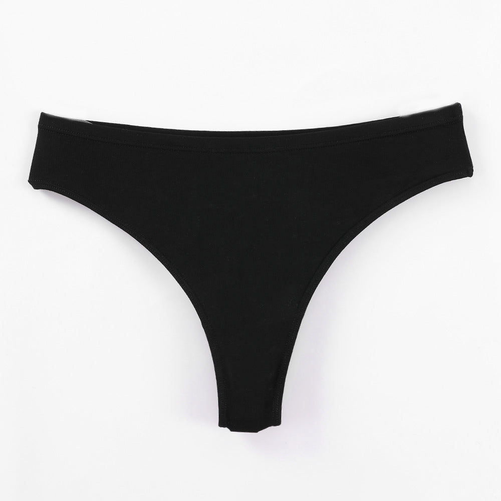 Freedombeauty | plus Size Cotton Underwear Women's Low Waist Invisible G-string Solid Color Brazilian Panties Hip Lifting Briefs in Stock