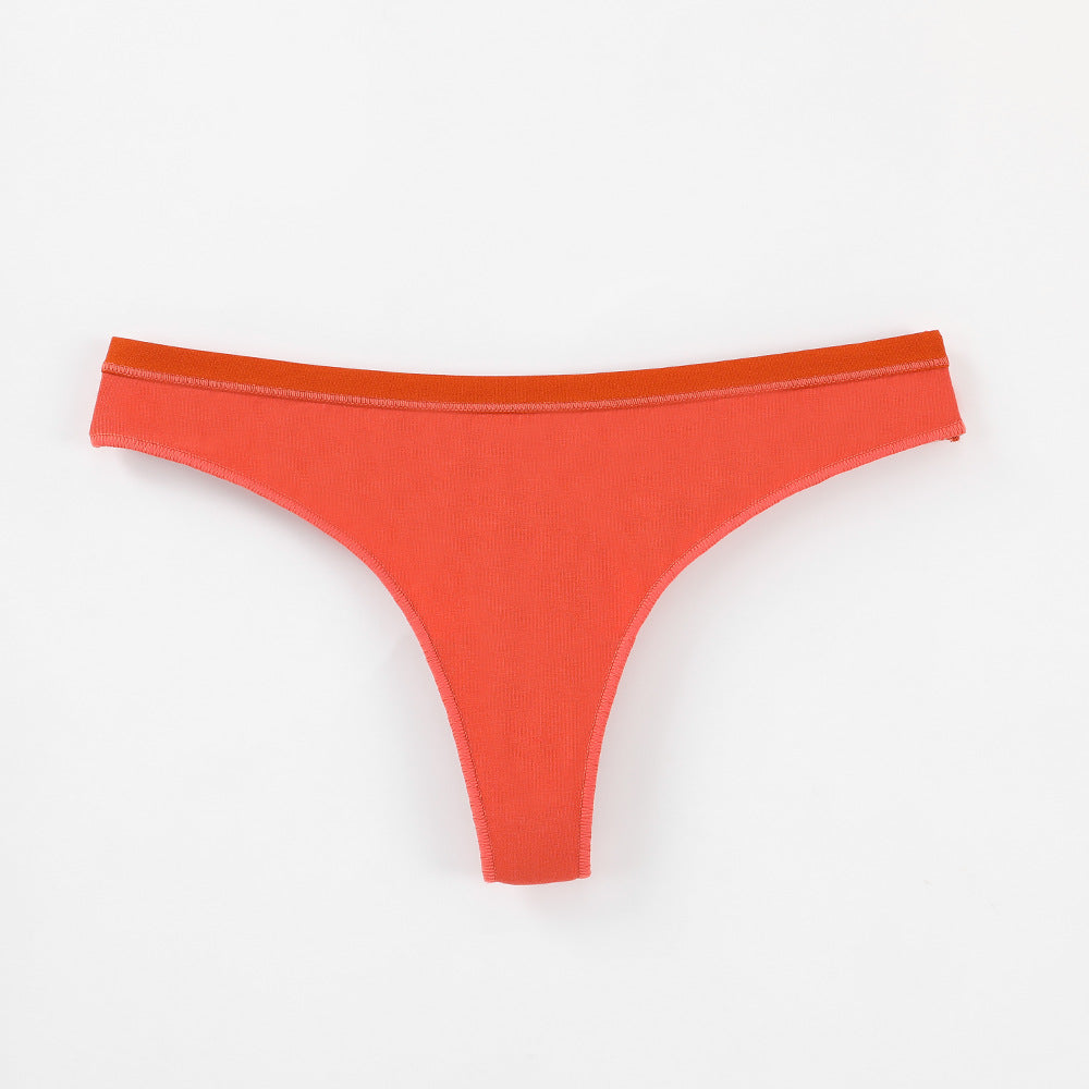 Freedombeauty | European Size Women's 100% Cotton Briefs Youth Sexy Thong Invisible Bikini Combed Cotton Support Briefs in Stock