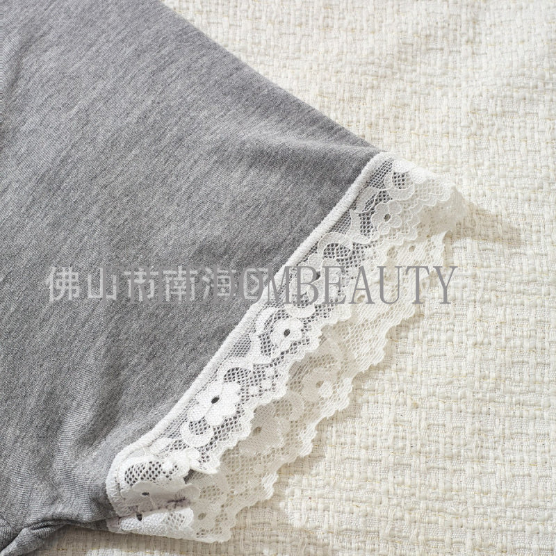 Freedombeauty | Lace Ruffled Short Sleeves Dress Sweet Hot Girl Charm Sexy Pure Desire Wind Waist-Tight Hip Skirt
