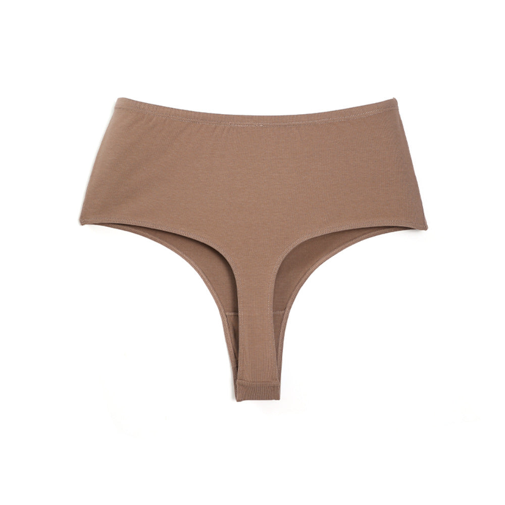 Freedombeauty | Women's Cotton Underwear plus Size High Waist Invisible G-string Breathable High Elastic High Slit Non-Khaki Crotch Briefs in Stock