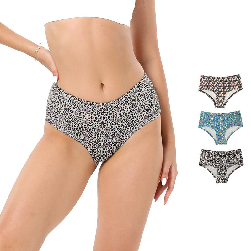 Freedombeauty | New Printed Underwear Women's Sweet and Comfortable Butterfly Pattern Cotton Bottom Grade High Waist Shaping Briefs
