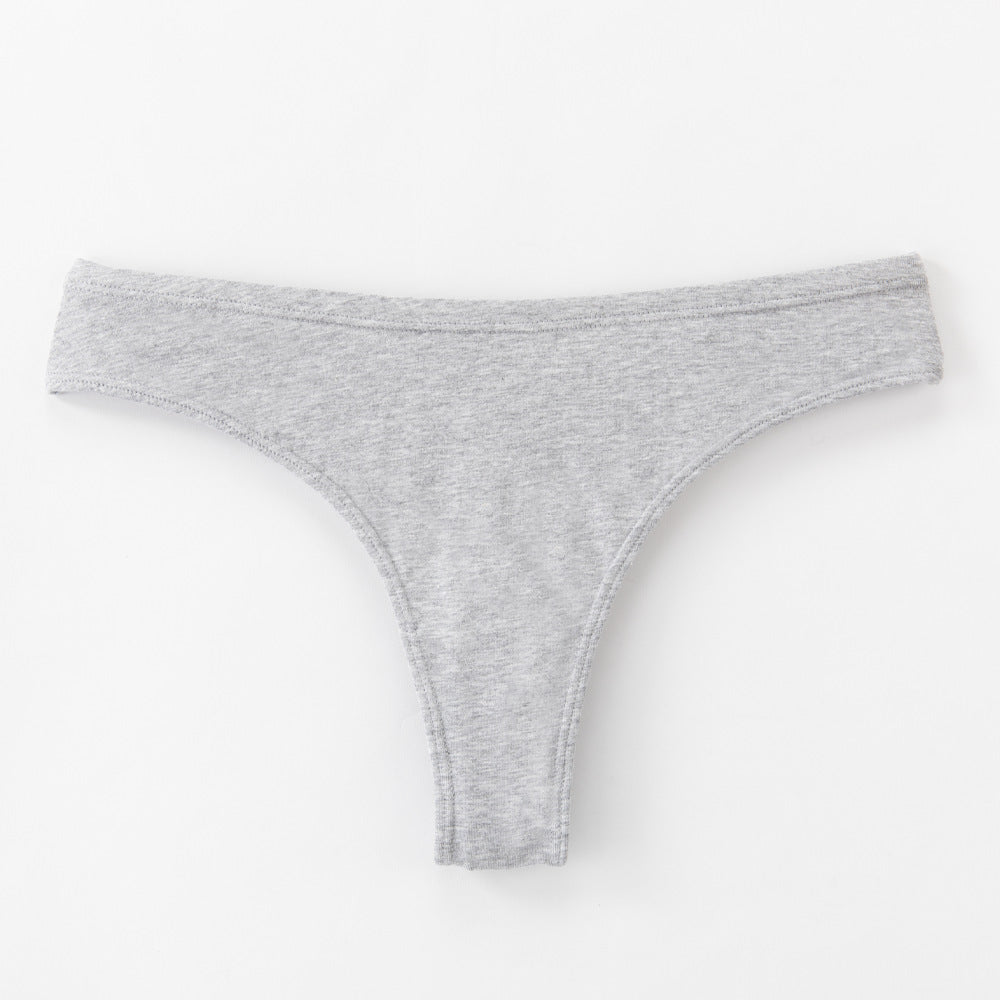Freedombeauty | plus Size Underwear Pure Cotton Women's 150.00kg Wearable European and American Low Waist High Slit Briefs Sexy and Invisible Generation Hair