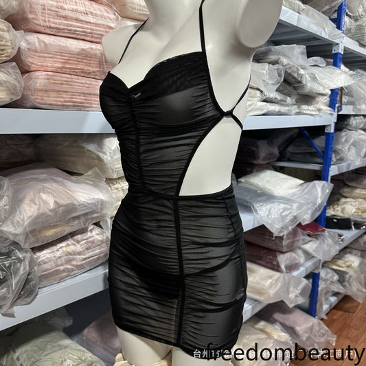 Freedombeauty | 5087 erotic underwear sexy pure desire suspender mesh see-through nightdress hot hip skirt women