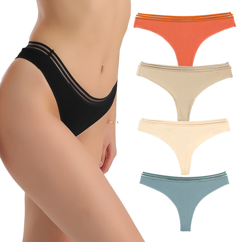 Freedombeauty | Dys T-String for Women Underwear Hot Sale 40S Combed Cotton Sexy Lady's Briefs Small Single Processing