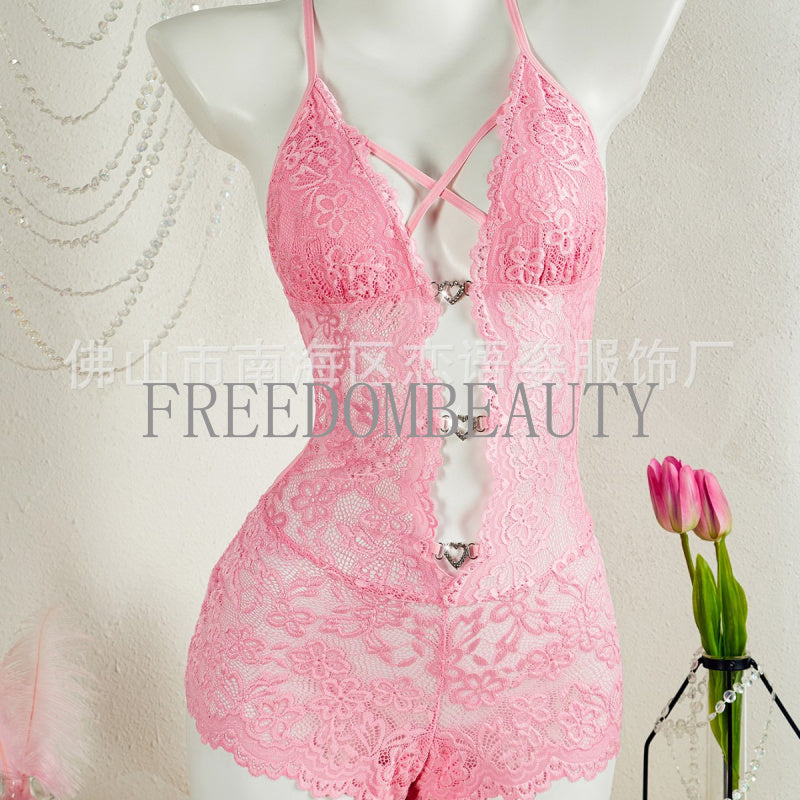 Freedombeauty | New Fashion Sweet Charm Seduction Sexy Lace Stretch Sexy Sleepwear Lace Skirt