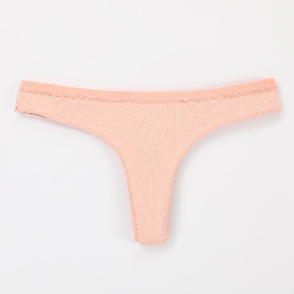 Freedombeauty | European Size Women's 100% Cotton Briefs Youth Sexy Thong Invisible Bikini Combed Cotton Support Briefs in Stock